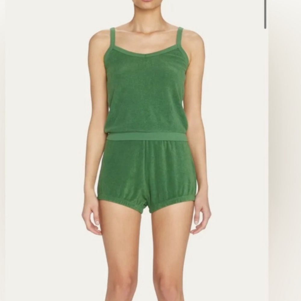 Suzi Kondi Terry green tank top in small.
